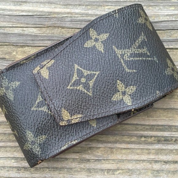 Louis Vuitton Monogram Cigarette Tobacco Case Brown Made in France Authentic LV - Picture 12 of 12